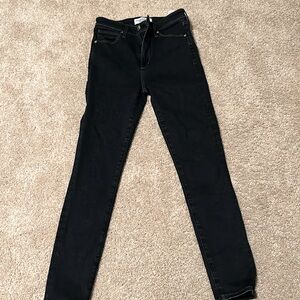 Abercrombie and fitch high rise skinny dark wash jeans